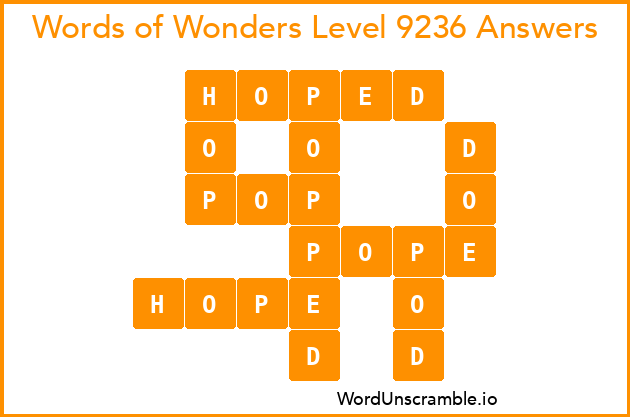 Words of Wonders Level 9236 Answers