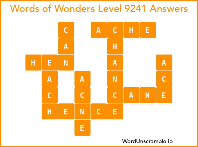 Words of Wonders Level 9241 Answers