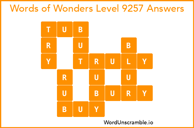 Words of Wonders Level 9257 Answers