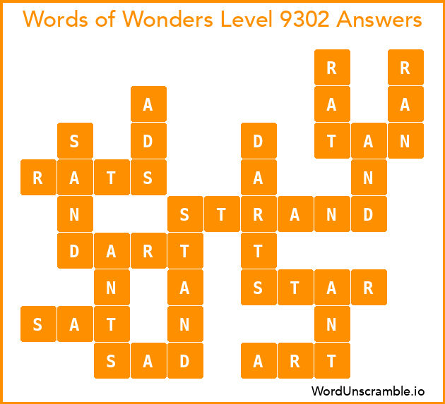 Words of Wonders Level 9302 Answers