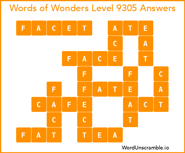 Words of Wonders Level 9305 Answers