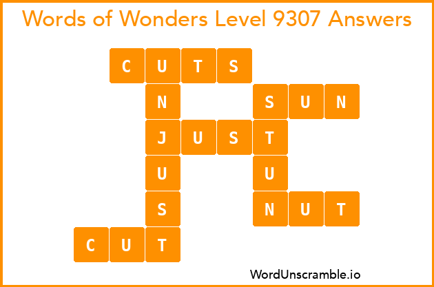 Words of Wonders Level 9307 Answers
