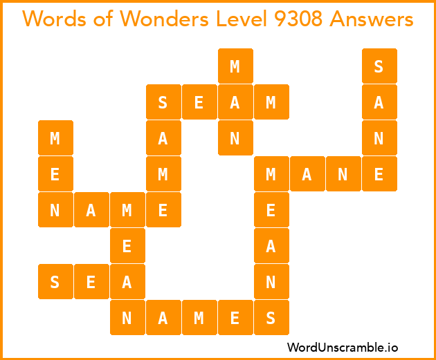Words of Wonders Level 9308 Answers
