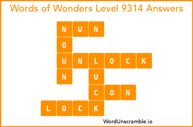 Words of Wonders Level 9314 Answers