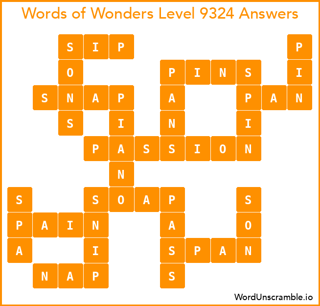 Words of Wonders Level 9324 Answers