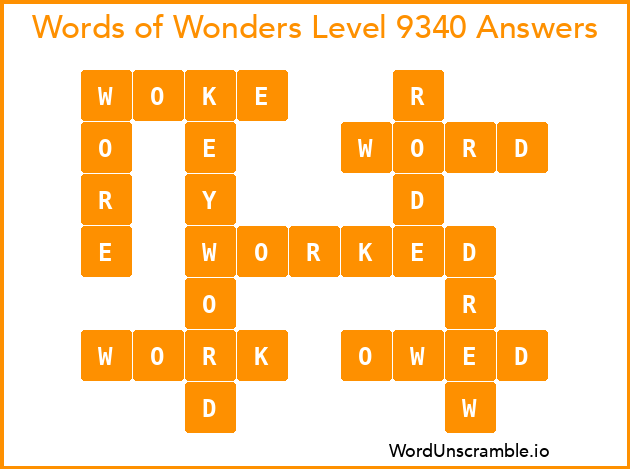 Words of Wonders Level 9340 Answers