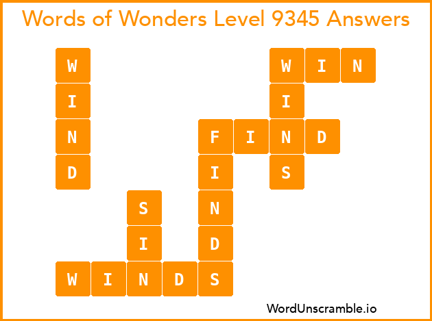 Words of Wonders Level 9345 Answers