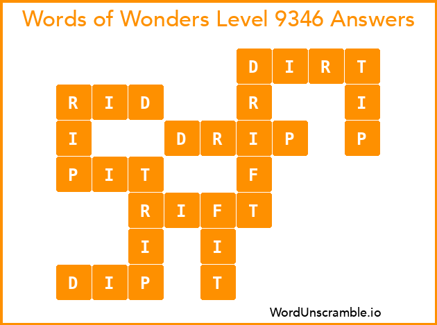 Words of Wonders Level 9346 Answers