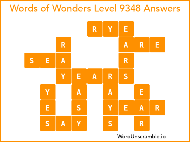 Words of Wonders Level 9348 Answers