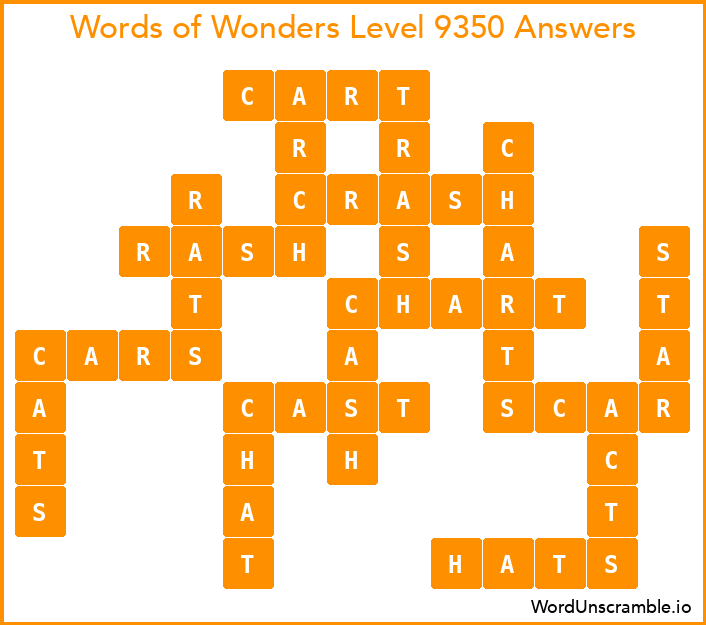 Words of Wonders Level 9350 Answers