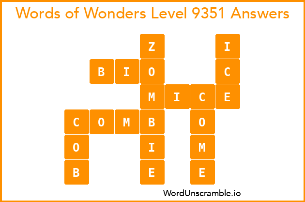 Words of Wonders Level 9351 Answers