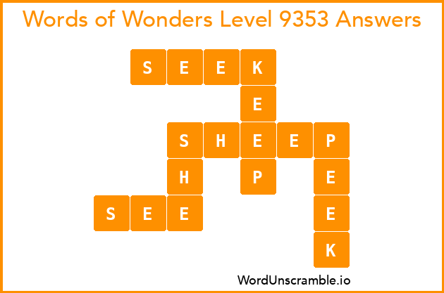 Words of Wonders Level 9353 Answers
