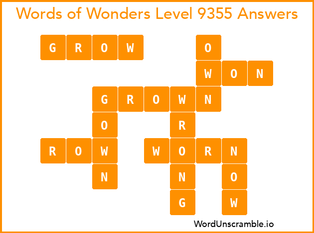 Words of Wonders Level 9355 Answers
