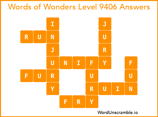 Words of Wonders Level 9406 Answers