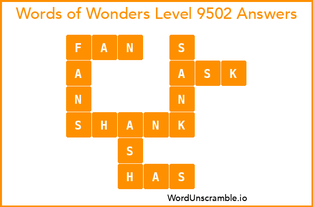 Words of Wonders Level 9502 Answers