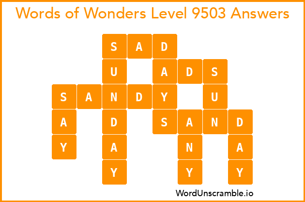 Words of Wonders Level 9503 Answers