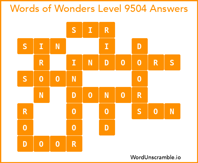 Words of Wonders Level 9504 Answers