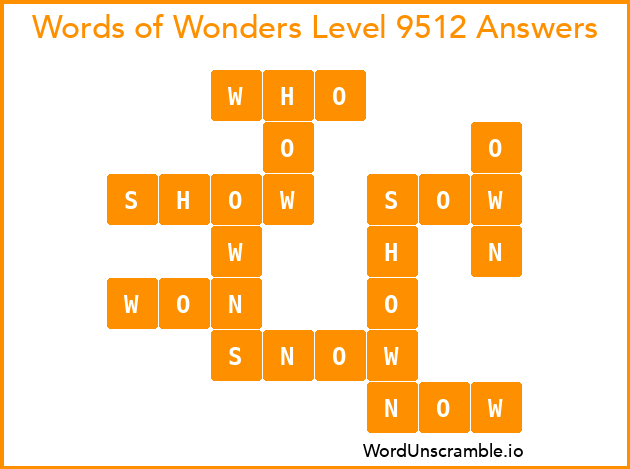 Words of Wonders Level 9512 Answers