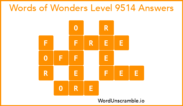 Words of Wonders Level 9514 Answers