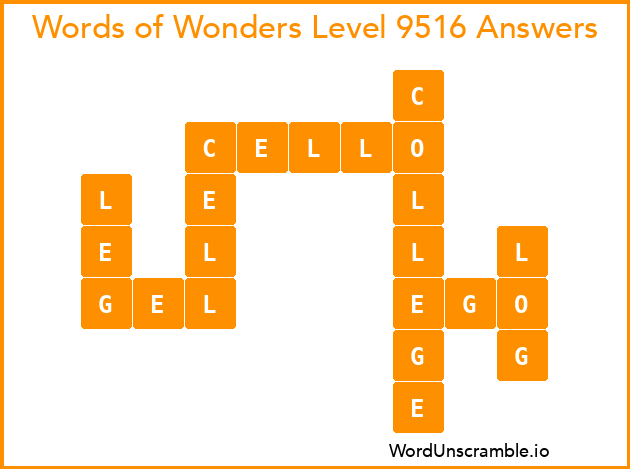 Words of Wonders Level 9516 Answers