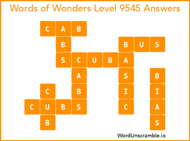 Words of Wonders Level 9545 Answers