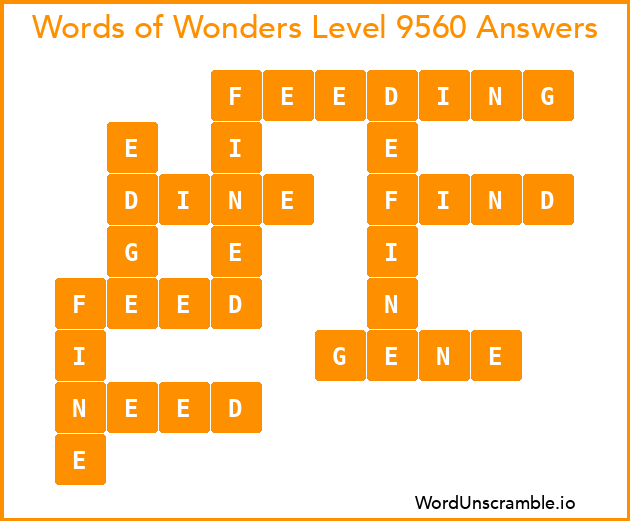 Words of Wonders Level 9560 Answers