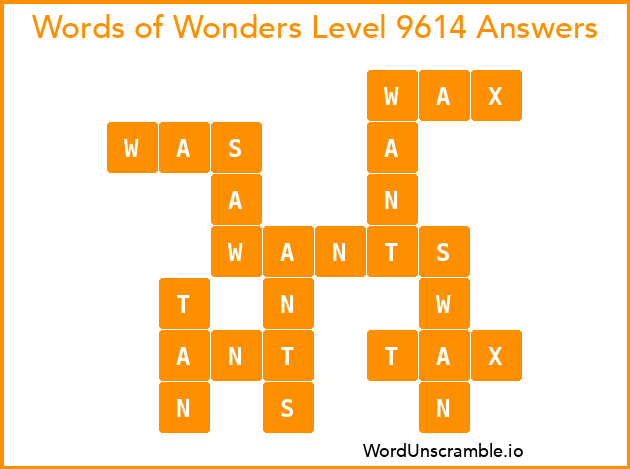 Words of Wonders Level 9614 Answers