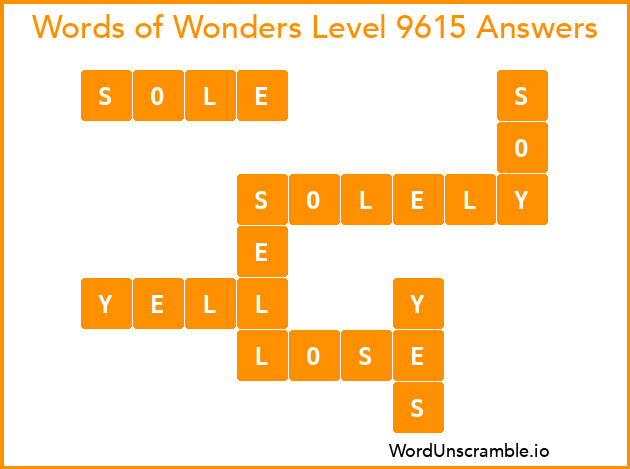 Words of Wonders Level 9615 Answers