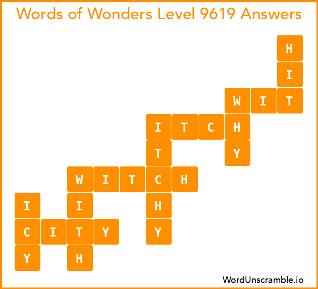Words of Wonders Level 9619 Answers