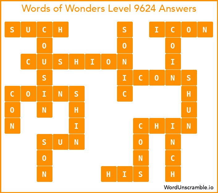 Words of Wonders Level 9624 Answers
