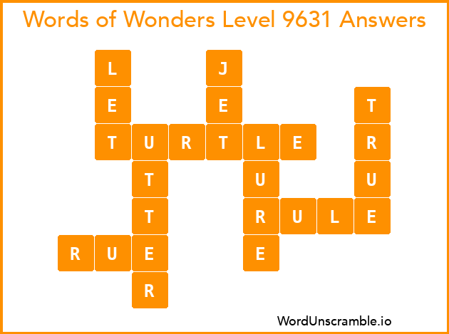 Words of Wonders Level 9631 Answers
