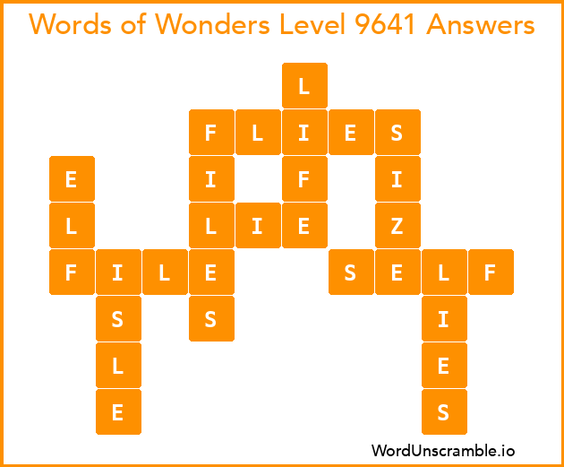 Words of Wonders Level 9641 Answers