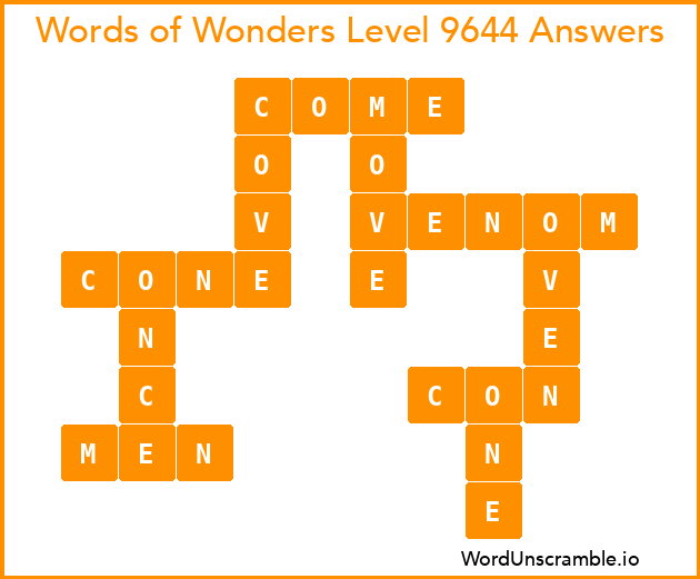Words of Wonders Level 9644 Answers