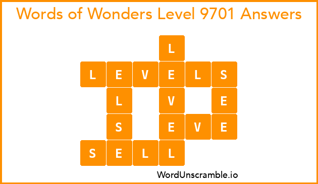 Words of Wonders Level 9701 Answers