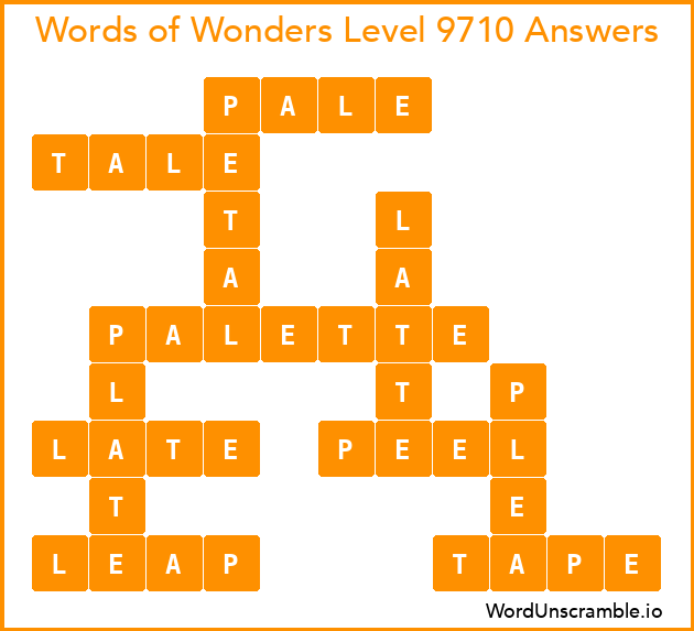 Words of Wonders Level 9710 Answers