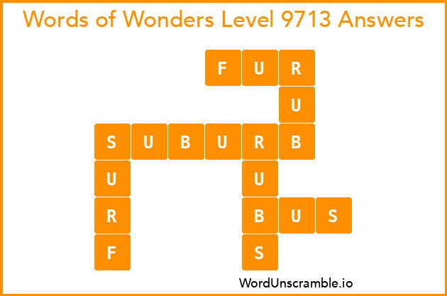 Words of Wonders Level 9713 Answers