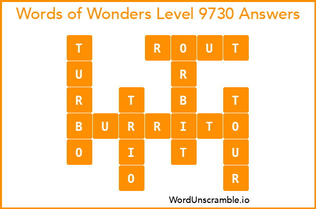 Words of Wonders Level 9730 Answers