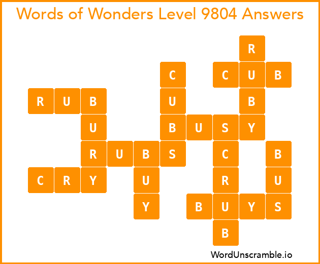 Words of Wonders Level 9804 Answers