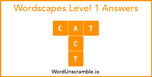 Wordscapes Level 1 Answers