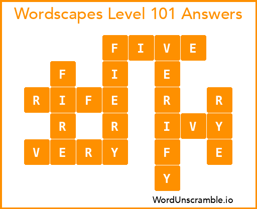 Wordscapes Level 101 Answers