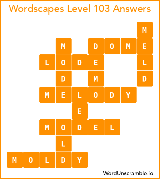 Wordscapes Level 103 Answers