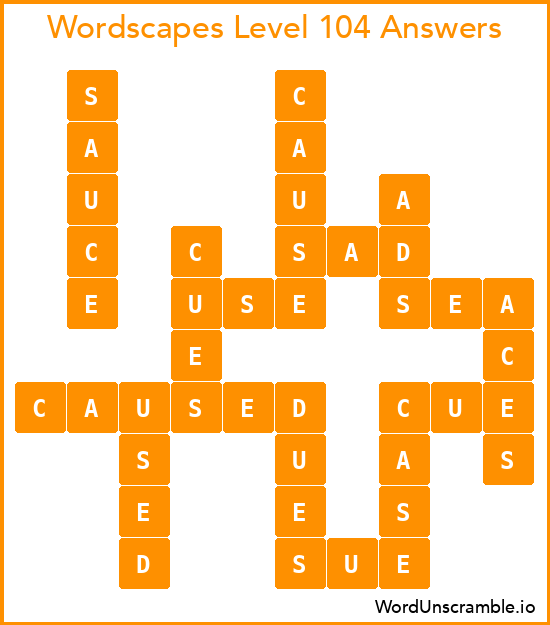 Wordscapes Level 104 Answers