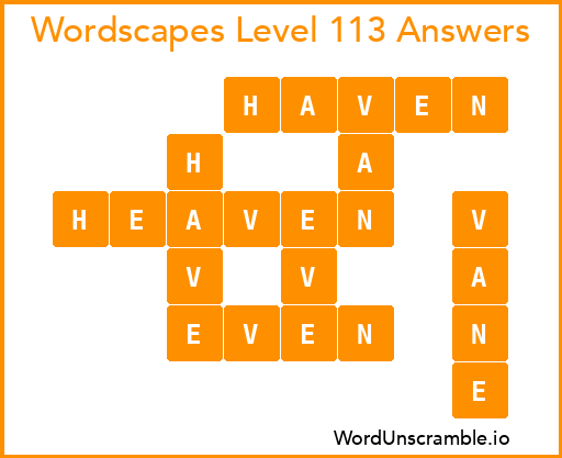 Wordscapes Level 113 Answers
