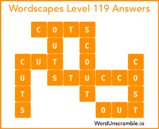 Wordscapes Level 119 Answers