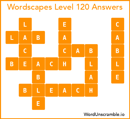 Wordscapes Level 120 Answers