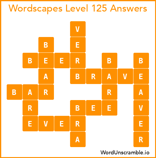 Wordscapes Level 125 Answers