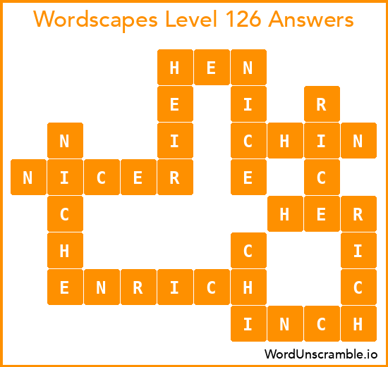 Wordscapes Level 126 Answers