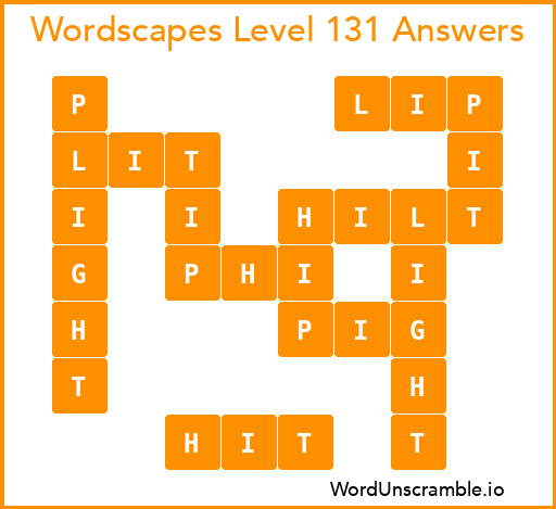 Wordscapes Level 131 Answers