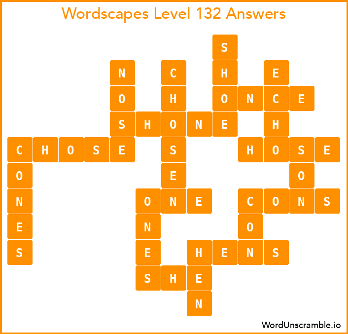 Wordscapes Level 132 Answers