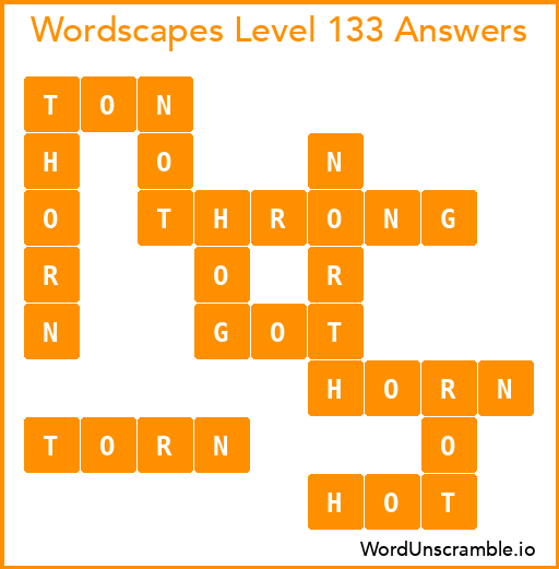 Wordscapes Level 133 Answers